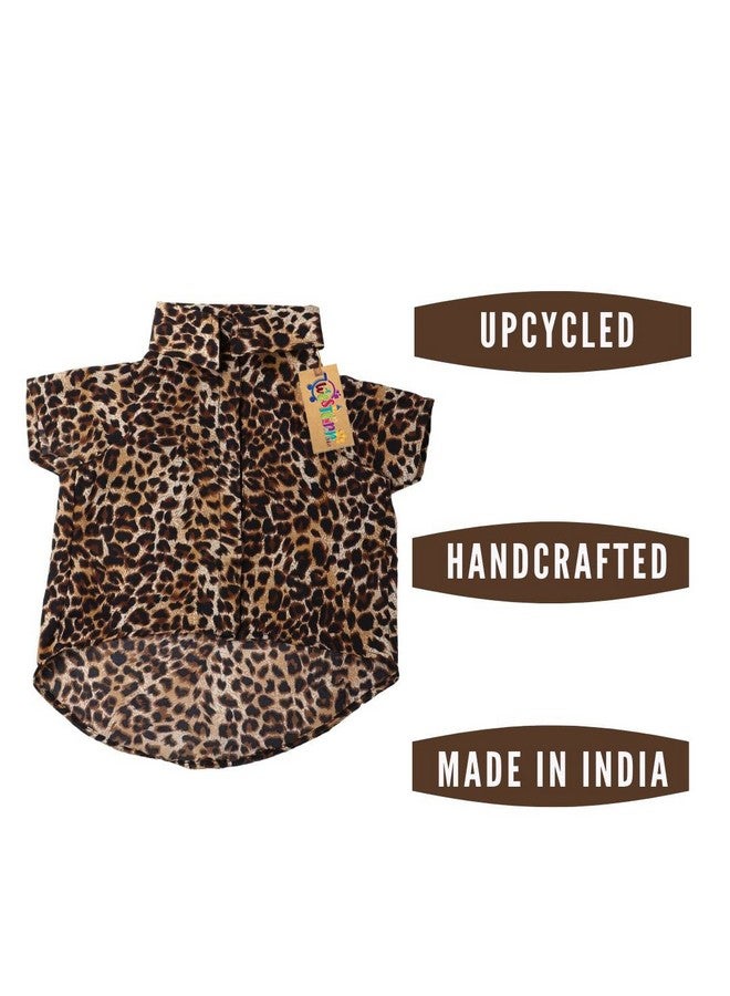 ويستيرن إرا قميص كلاب أساسي قابل للتنفس مطبوع عليه قطن، قميص فائق النعومة، قميص خفيف الوزن رقيق لطيف لحيواناتك الأليفة، ملابس كلاب مريحة للغاية (طبعة الفهد) (Xsmall - 12 بوصة) - Image 3