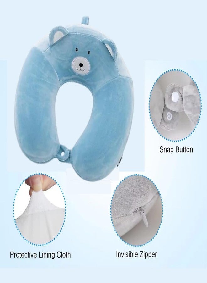 Mega Tree Memory Foam Travel Neck Pillow with Removable Plush Cover - 360° Head, Neck & Chin Support Cushion for Airplane, Car, Train & Bus Soft U-Shaped for Men & Women (Pink) - Image 4