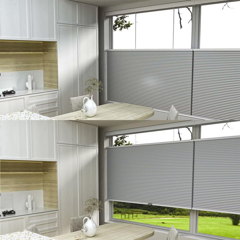 MYshade Top Down Bottom Upï¼ˆTDBUï¼‰ Cellular Shades, 1.5 inch Cordless Blackout Honeycomb Pleated Blinds for Windows Home Bedroom Office, Light Control, Thermal Insulated, 19" W x 36" H, White - Image 5