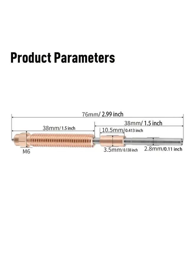 طقم فوهات K2 Plus (3 عبوات) 0.2/0.4/0.6 مم - فوهة يونيكورن سريعة التغيير ومقاومة للأعطال من الفولاذ، مع 5 أكمام عازلة للحرارة النهائية، أداة إزالة فوهة واحدة، وإبرة تنظيف واحدة، لطابعة K2 Plus ثلاثية الأبعاد. - Image 2