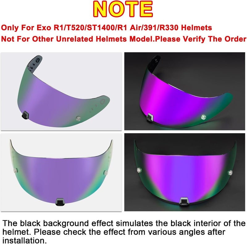 PSLER Helmet Visor for EXO 520 1400 R1 Coloured Visor for Scorpion EXO 391 520 1400 R1, UV Protection Motorcycle Accessories Replacement for Protective Visor Hanging space save - Image 2