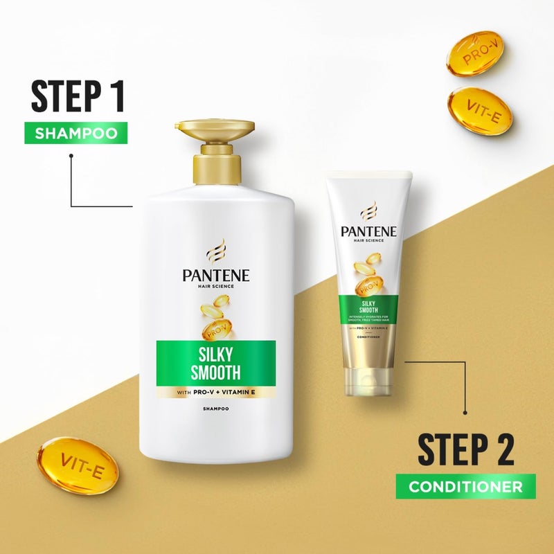 Pantene Advanced Hairfall Solution AntiHairfall Silky Smooth Unscented Conditioner 200ML 1 Count - Image 4