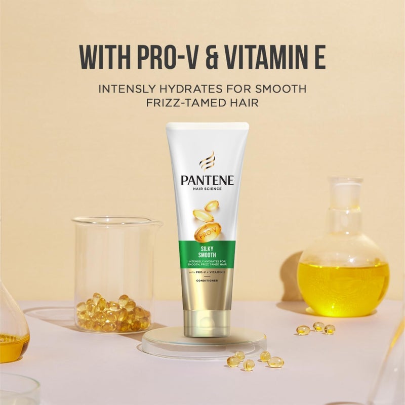 Pantene Advanced Hairfall Solution AntiHairfall Silky Smooth Unscented Conditioner 200ML 1 Count - Image 3