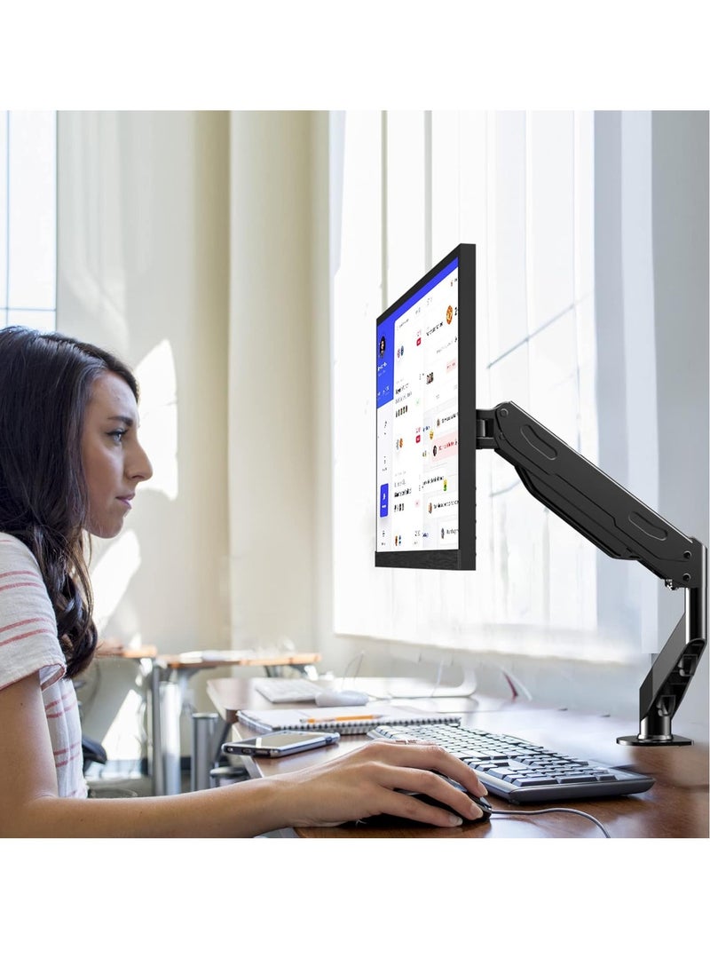 TIGER 17-27 Inch LCD Monitor Stand with Gas Spring, 360° Rotatable, Height Adjustable Swivel, VESA 75x75/100x100mm - MD81 Monitor Arm for Ergonomic Workspace Setup  - Image 5