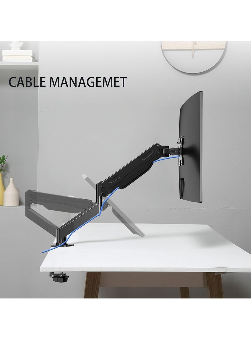 TIGER 17-27 Inch LCD Monitor Stand with Gas Spring, 360° Rotatable, Height Adjustable Swivel, VESA 75x75/100x100mm - MD81 Monitor Arm for Ergonomic Workspace Setup  - Image 4