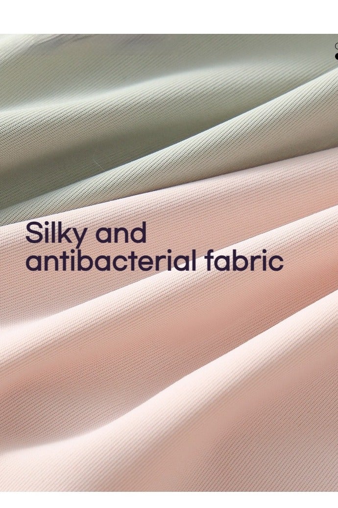 AuliceVerse 4 Pack Women's Ice Silk Seamless Underwear panties for ladies 10A Antibacterial Milk Leather Lengthened Crotch Mid - Waist Bikini for Yoga Sports - Image 3