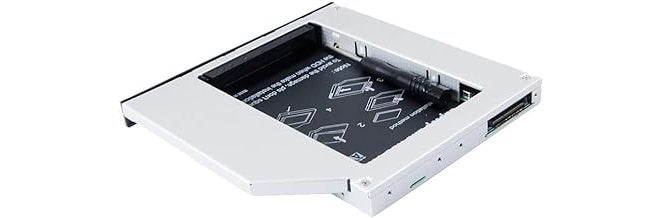 HB PLUS Universal 12.7mm SATA to SATA 2nd SSD HDD Hard Drive Caddy Case Adapter Tray Enclosure for Laptop CD/DVD-ROM Optical Bay - Image 1