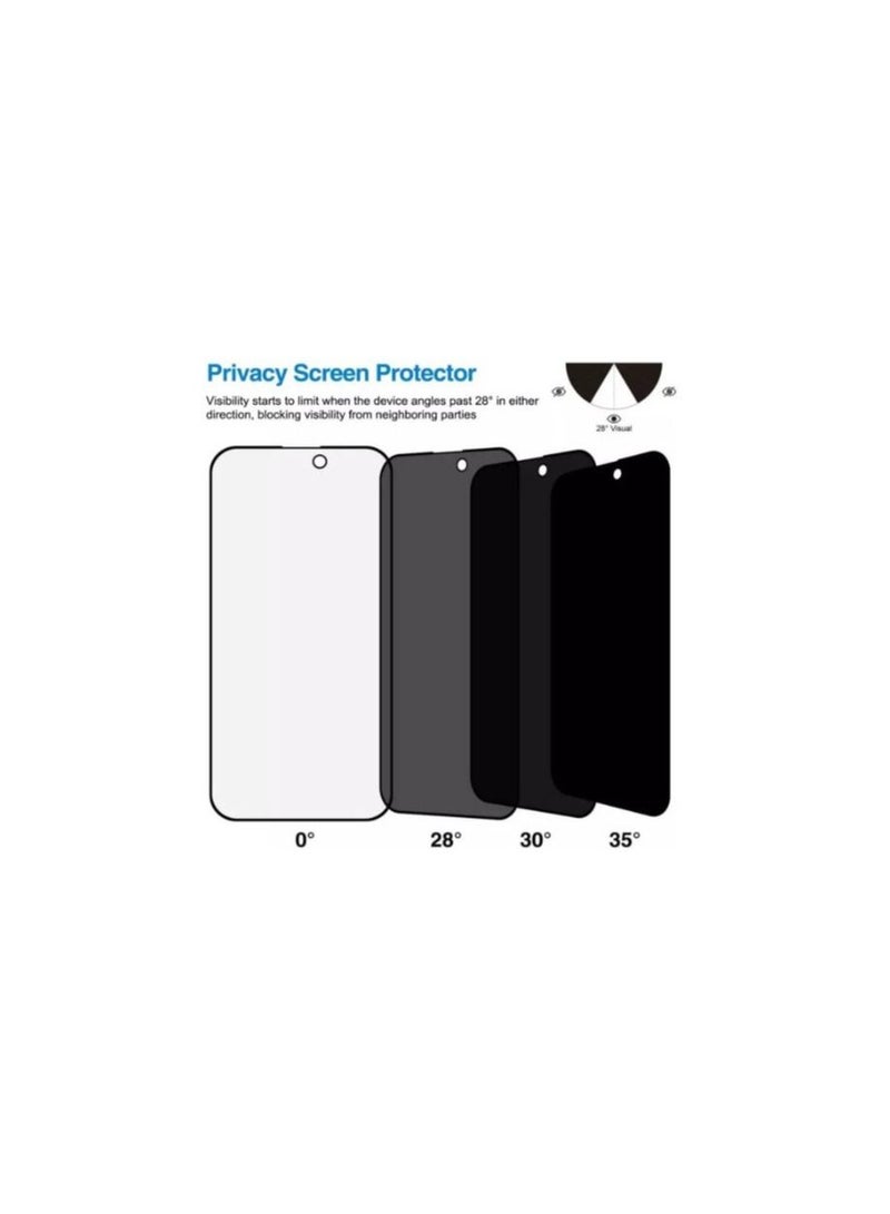 MX Privacy Screen Protector For IPhone 14 HD Full Screen Tempered Glass Film 11D+ Edge Bubble Free - Image 2