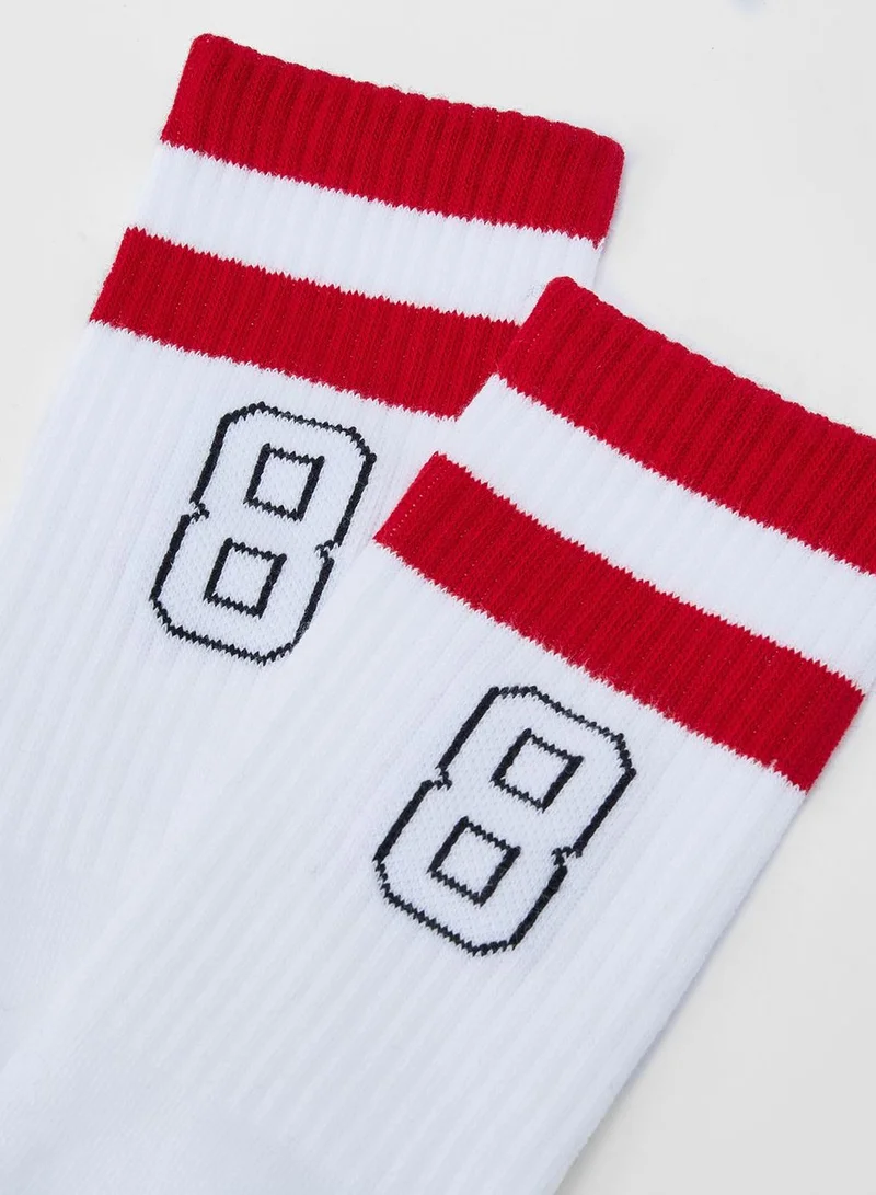 GIORDANO Men 2 Pack Longer Essential Crew Socks