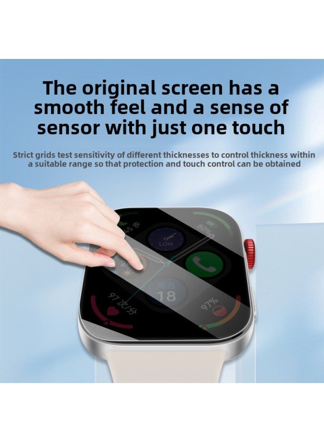 For Huawei Watch Fit 3 Film PMMA Composite Hot Bending Full Screen TPU Hydraulic HD Protective Watch Film-Color:TPU White Film Two-piece-Dimensions:Huawei Fit 3 - Image 5