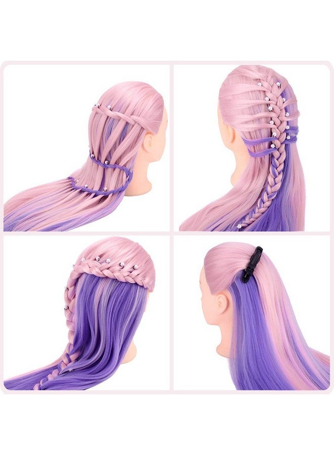 TopDirect Mannequin Head with Hair, TopDirect 29" Hair Mannequin Manikin Head Hair Practice Cosmetology Hair Doll Head Styling Hairdressing Training Braiding Cutting Setting with Clamp Holder and Tools - Image 3