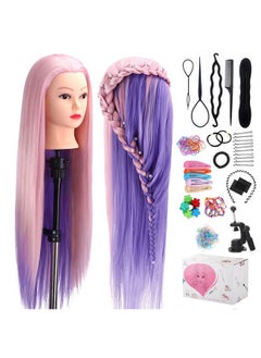 TopDirect Mannequin Head with Hair, TopDirect 29" Hair Mannequin Manikin Head Hair Practice Cosmetology Hair Doll Head Styling Hairdressing Training Braiding Cutting Setting with Clamp Holder and Tools  - Image 1