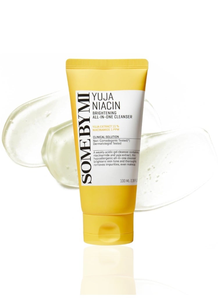 Some By Mi Yuja Niacin Brightening All-In-One Gel Cleanser 100ml – Niacinamide & Yuja Extract for Glowing Skin 100mlml - Image 1