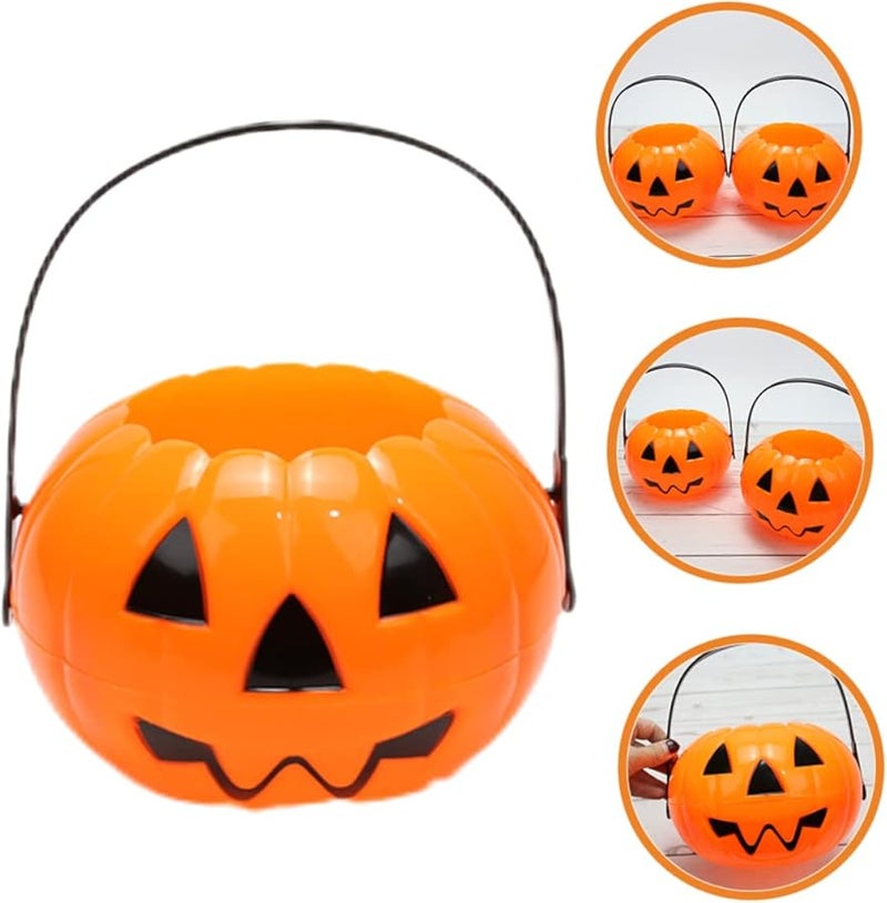 Halloween Pumpkin Bucket Candy Holder With Handle For Trick Or Treat Parties - Image 4