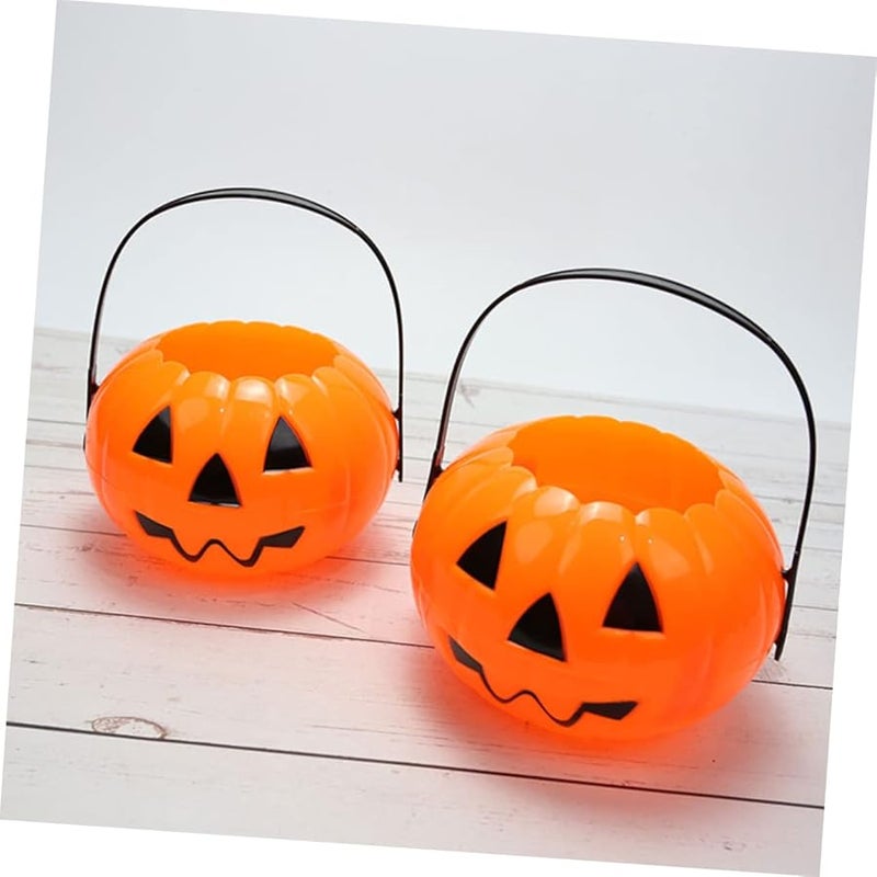 Halloween Pumpkin Bucket Candy Holder With Handle For Trick Or Treat Parties - Image 5