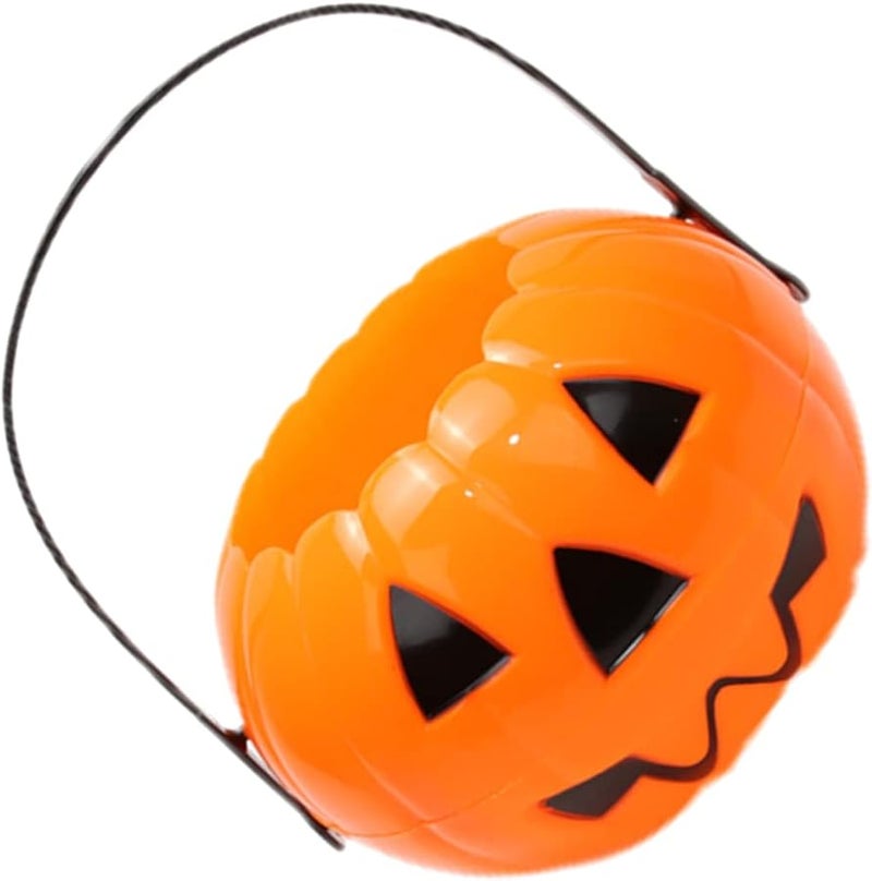 Halloween Pumpkin Bucket Candy Holder With Handle For Trick Or Treat Parties - Image 1