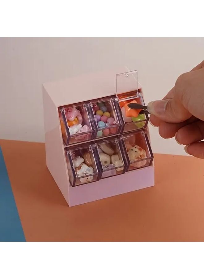 Yellow Mini Dollhouse Snack Storage Racks With Detachable Compartments - Image 5