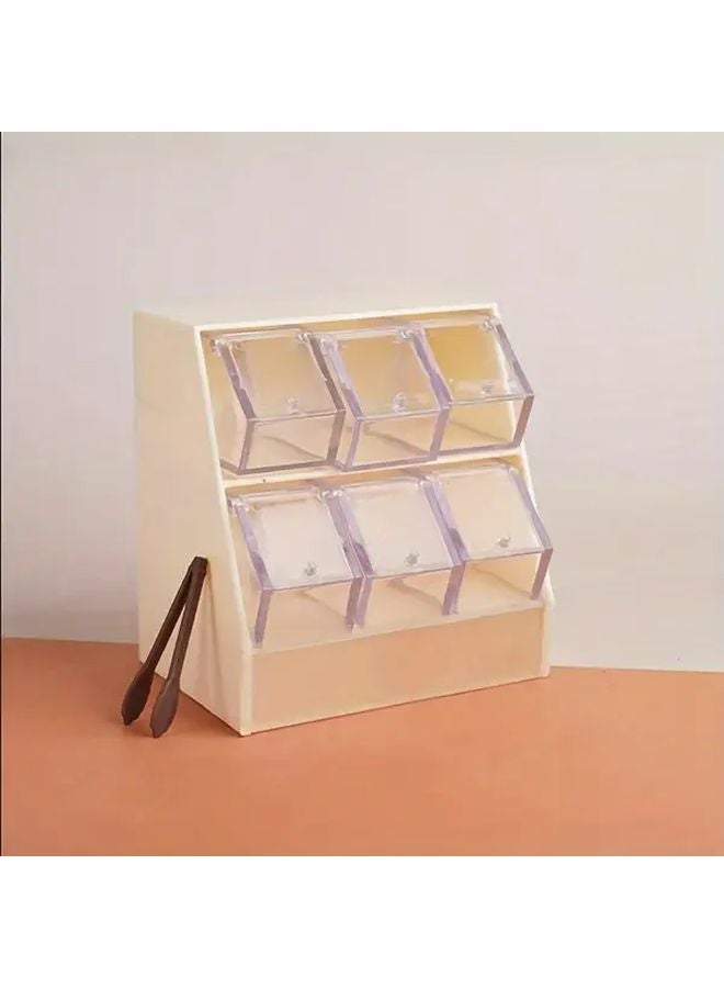 Yellow Mini Dollhouse Snack Storage Racks With Detachable Compartments - Image 1