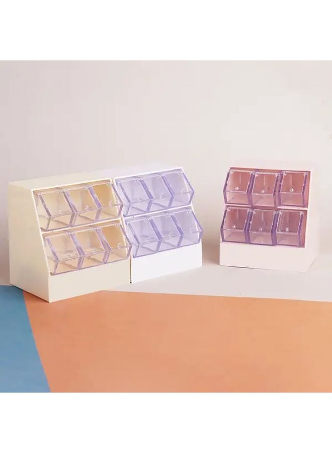 Yellow Mini Dollhouse Snack Storage Racks With Detachable Compartments - Image 2