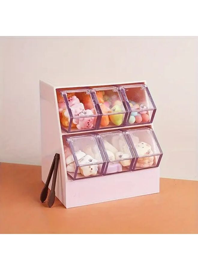 Yellow Mini Dollhouse Snack Storage Racks With Detachable Compartments - Image 3