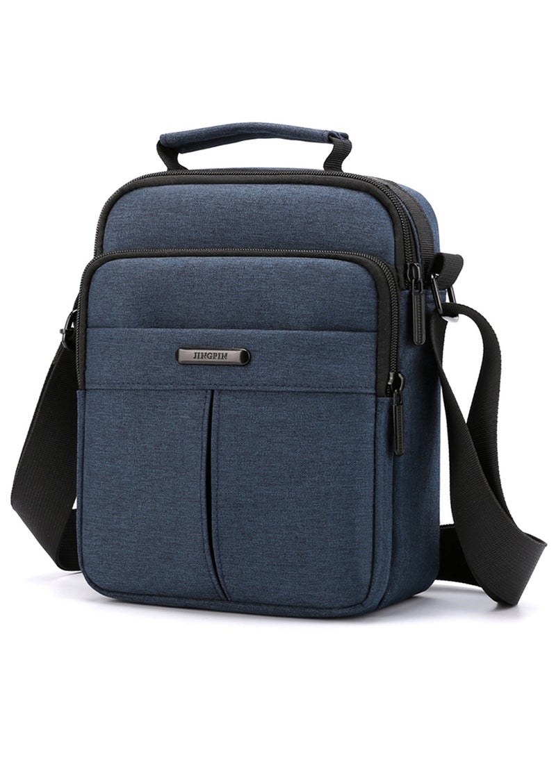 Qiccijoo Qiccijoo Small Crossbody Bag Shoulder Bag Messenger Bag for Men and Women Sling Bag Travel Bag for Business Office School Satchel Bags Mini Carry Bags Purse(Blue)  - Image 1