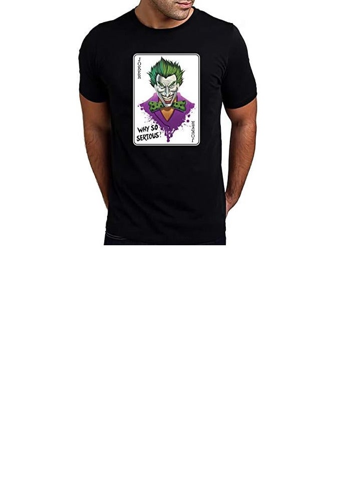 Atiq Contrast Joker Printed T-Shirt Black - Image 1