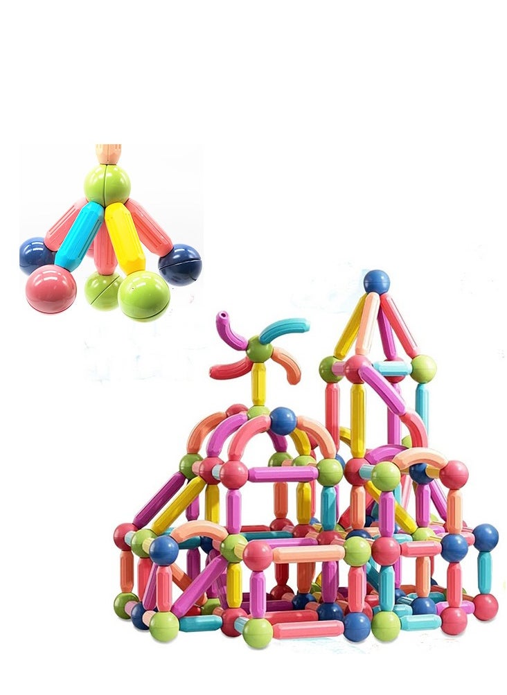 Educational magnetic toy for kids - Magnetic bar blocks - 42 pieces - develops skills and thinking - for children 3 years and above  - Image 3