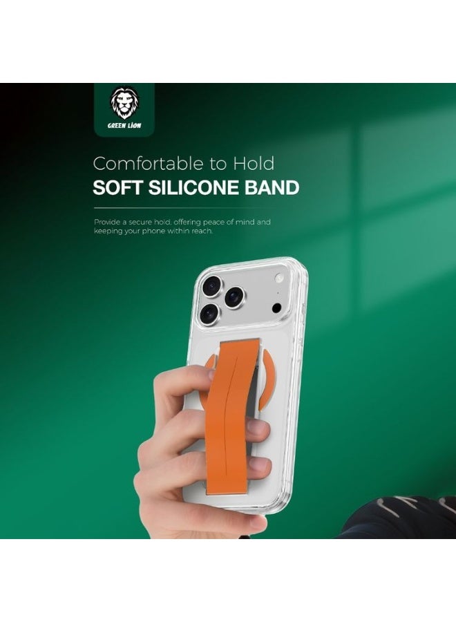 جرين ليون جراب MagSafe Grip / غطاء iPhone 17 Pro Max / جراب iPhone - واقي للشاشة والكاميرا - تيتانيوم برتقالي - Image 2
