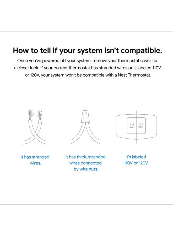 جوجل منظم حرارة Google Nest - منظم حرارة ذكي للمنزل - منظم حرارة قابل للبرمجة يعمل بتقنية واي فاي - إصدار Snow (مُجدد) - Image 3