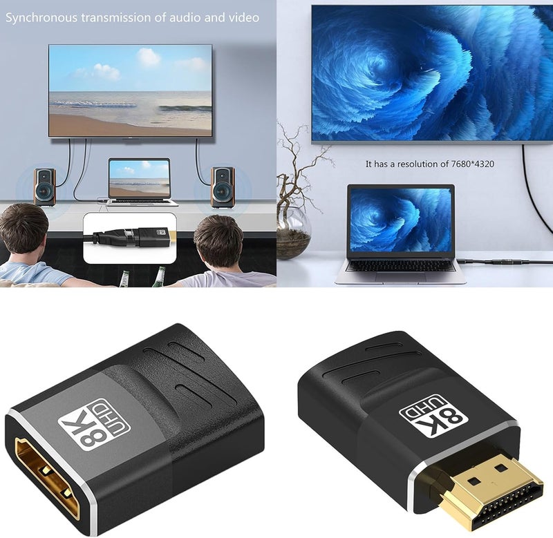 محول إشارات رقمية 8K60hz متوافق مع HDTV لتوصيل جهازين مقاوم للتداخلات - Image 2