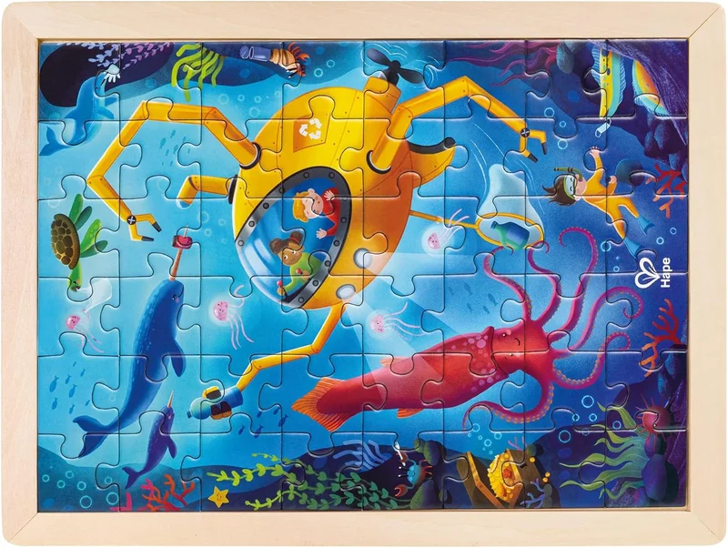 Hape Hape Ocean Rescue Puzzle - Educational Double Sided Jigsaw Puzzle for Kids, 48 Pieces, Ages 4+