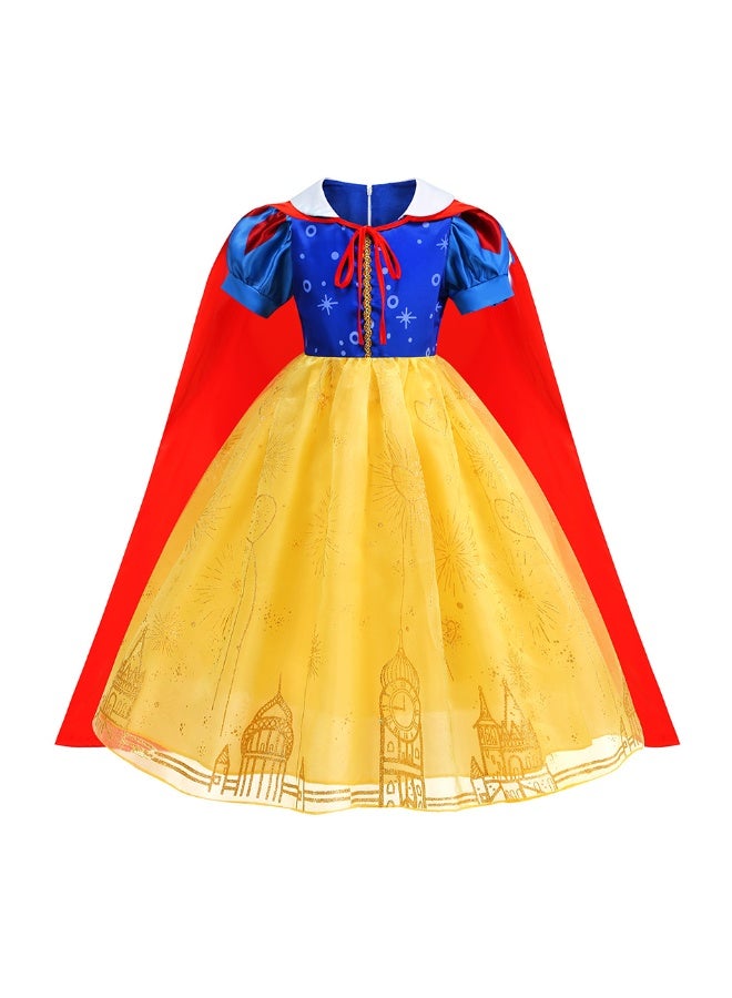 NIBEMINENT Snow White dress for girls, children's performance costume, baby's birthday puffy dress, autumn and winter Halloween costume - Image 1