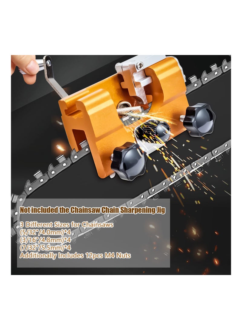 SOLARAE Chainsaw Sharpening Stone Chainsaw Grinding Stone 12PCS High Hardness Diamond Chainsaw Sharpener Burr Stone File in 3 Size Diamond 4mm 4.8mm 5.5mm - Image 3