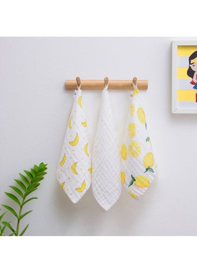Anvi Baby Pack Of 3 Muslin Face And Burp Cloth - Go Bananas  - Image 3