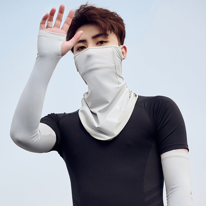 Sunscreen Mask Men'S Half Face Covering Men'S Shawl Mask Summer Ear-Hanging Veil Riding Face Towel Neck Protective Face Cover - Image 1