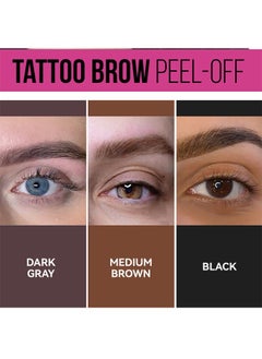 DNMBeauty Tattoo Brow - UP TO 3 Days,Easy Peel Off Tint, Long Lasting Peel Off Tattoo Brow Gel Peel Off Tint Eyebrow Gel with Mascara Brush and Three Eyebrow Shapes, Natural Color 02# Medium Brown  - Image 4