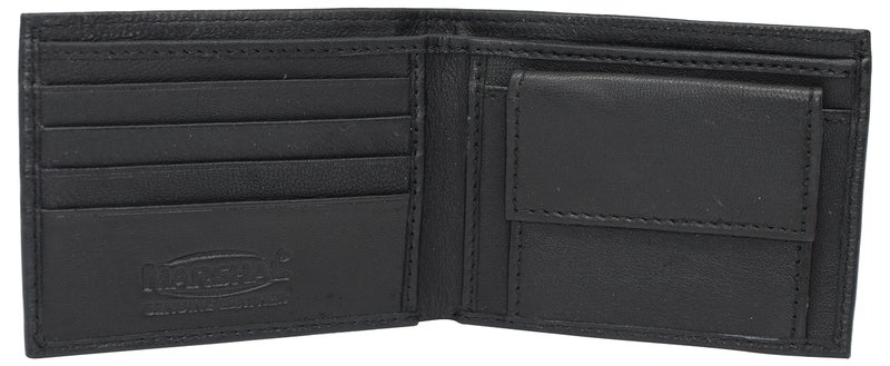 MARSHAL Soft Leather Kids Slim Thin Coin Pouch Bifold Wallet - Image 1