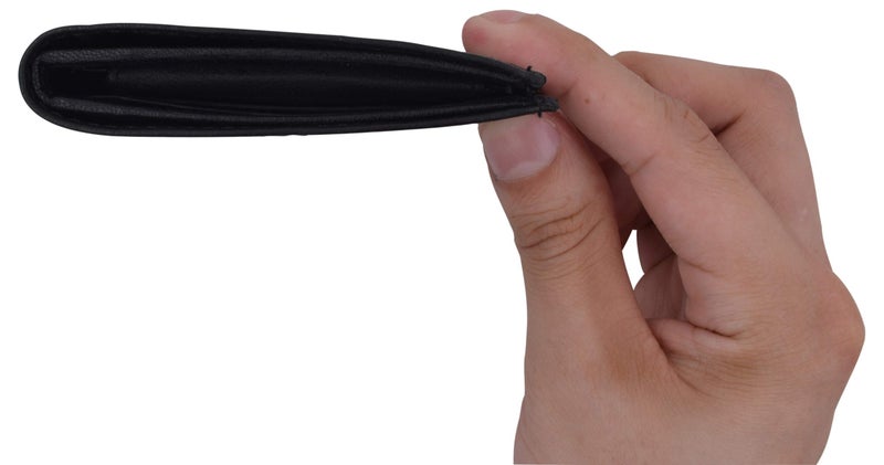 MARSHAL Soft Leather Kids Slim Thin Coin Pouch Bifold Wallet - Image 5