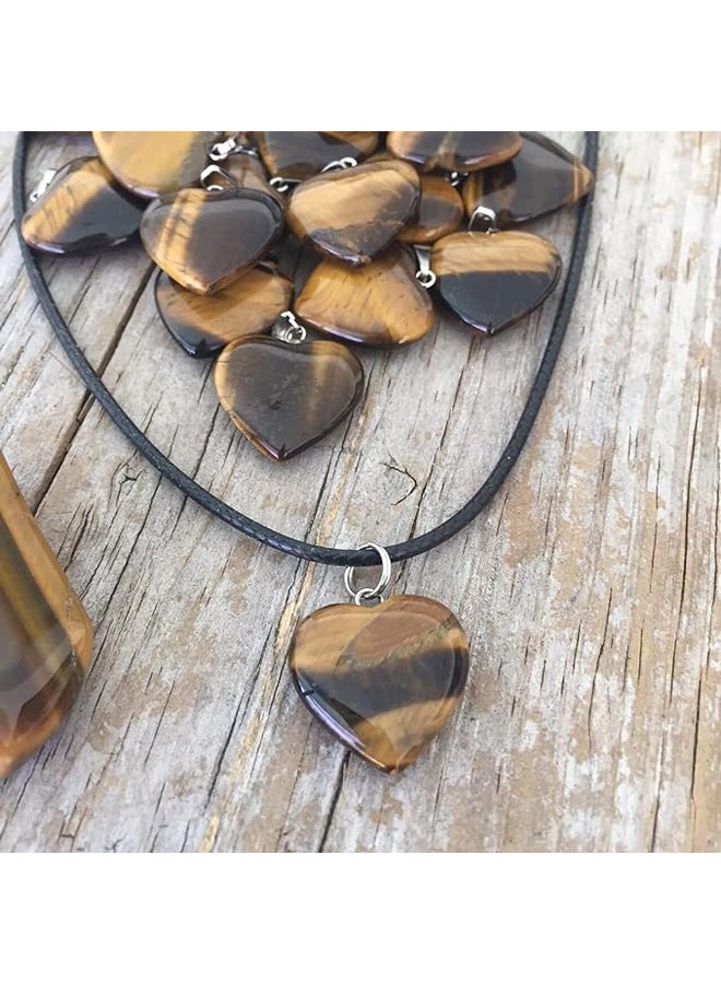 Tiger Eye Pendant Necklace heart shape - Image 2