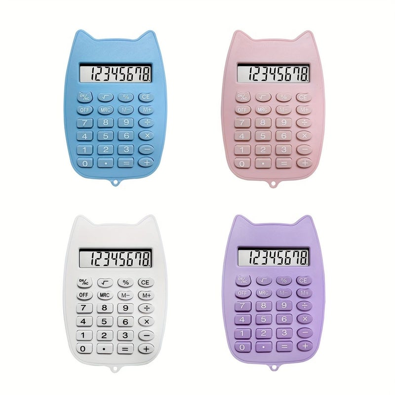 Purple Candy Colored Handheld Calculator Mini Portable Calculation Tool Multifunctional Small Computer For Students And Office Use Stylish Practical Easy To Operate Batteries Not Included - Image 1