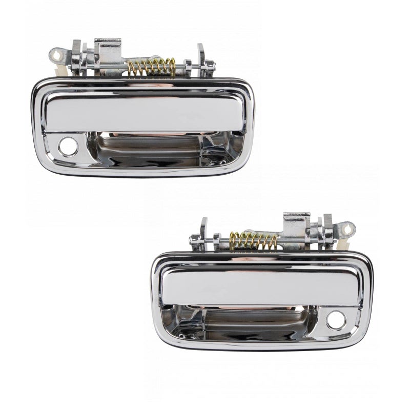 TRQ Metal Reinforced Left Right Exterior Door Handle Set Front Driver Passenger Side Compatible with 19952004 Toyota Tacoma