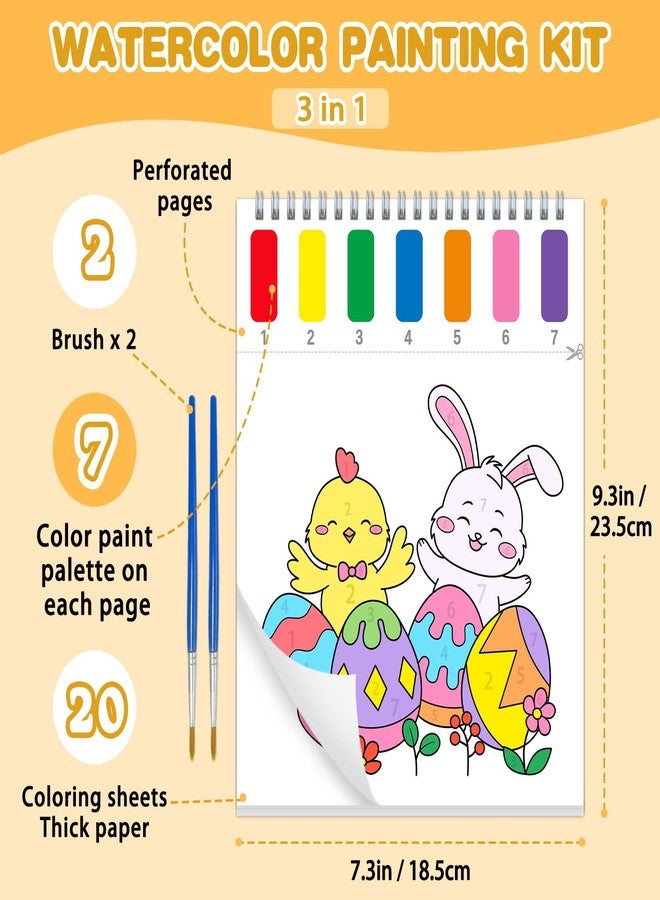SOCOLER Paint with Water Coloring Books for Toddlers, Easter Theme Mess Free Watercolor Painting Papers for Kids Water Color Paint Kit Art Craft Birthday Gift for Ages 1-3, 4-8 - Image 4