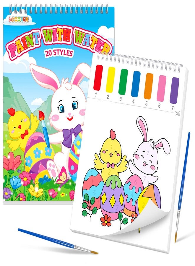 SOCOLER Paint with Water Coloring Books for Toddlers, Easter Theme Mess Free Watercolor Painting Papers for Kids Water Color Paint Kit Art Craft Birthday Gift for Ages 1-3, 4-8 - Image 1