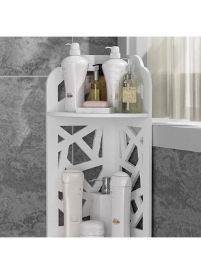 LINGWEI Corner Shelf 18x100cm Bathroom Storage Organizer Bathroom Corner Stand Shelves Shower Caddy Floor Standing Corner Shelve Open Design Bathroom Organizer - Image 5