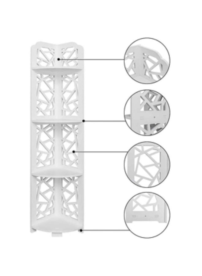 LINGWEI Corner Shelf 18x100cm Bathroom Storage Organizer Bathroom Corner Stand Shelves Shower Caddy Floor Standing Corner Shelve Open Design Bathroom Organizer - Image 3