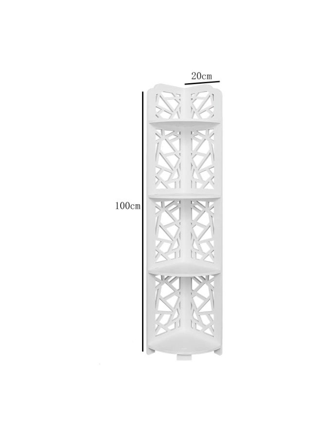 LINGWEI Corner Shelf 18x100cm Bathroom Storage Organizer Bathroom Corner Stand Shelves Shower Caddy Floor Standing Corner Shelve Open Design Bathroom Organizer - Image 4
