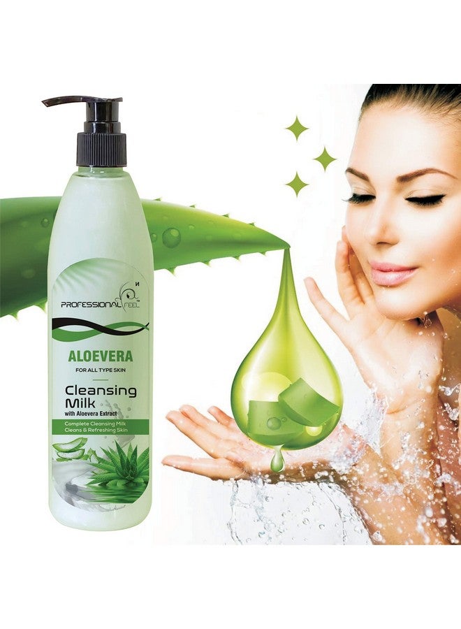Professional Feel Aloe Vera Cleansing Milk For All Skin Type (Smooth Soft & Clean Skin) Healthy & Whitening - 500 gm (Aloevera Cleansing) - Image 2