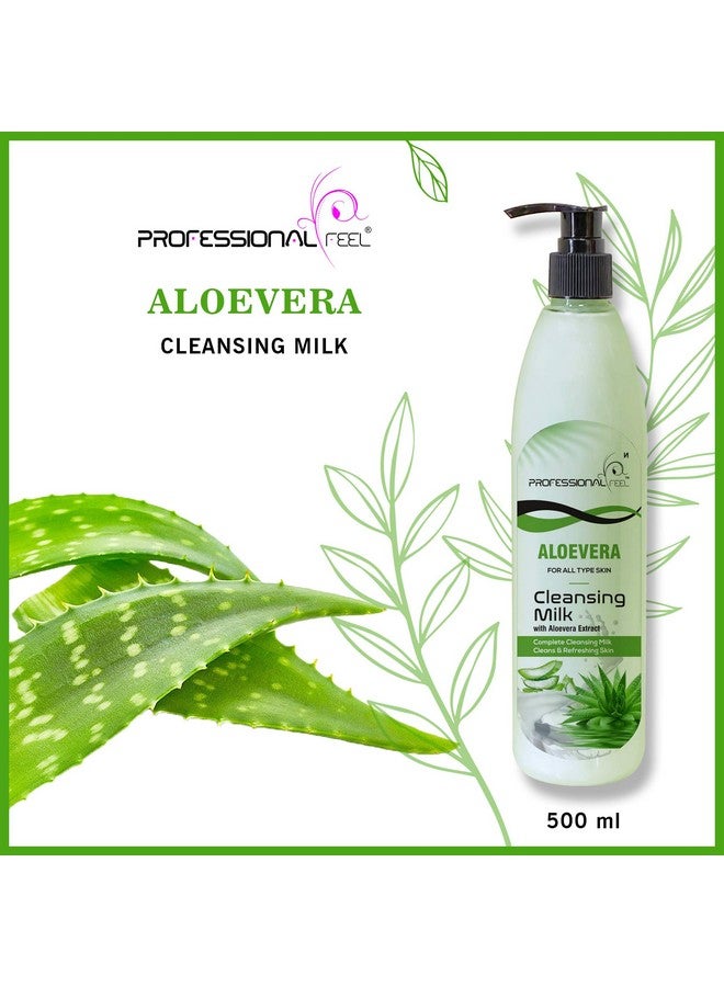 Professional Feel Aloe Vera Cleansing Milk For All Skin Type (Smooth Soft & Clean Skin) Healthy & Whitening - 500 gm (Aloevera Cleansing) - Image 3