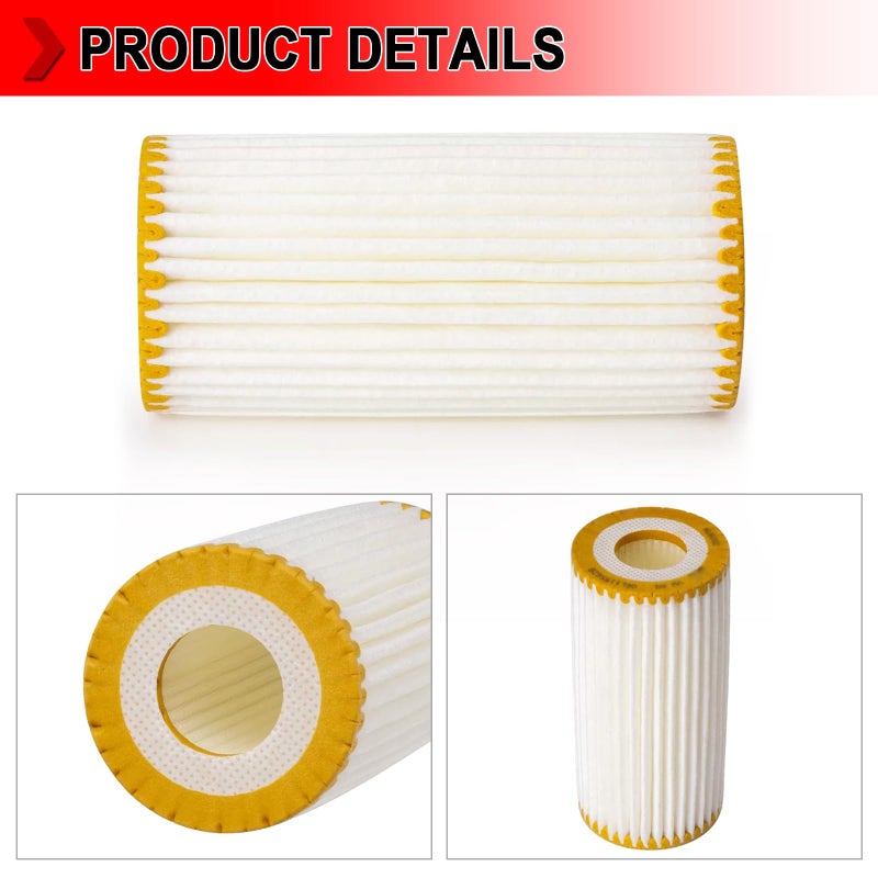 HU6013Z Engine Oil Filter Compatible with VW Golf Jetta Beetle Audi A3 A4 A6 S3 TT Quattro, Replaces # HU6013z 06L115562B, Pack of 4 - Image 5