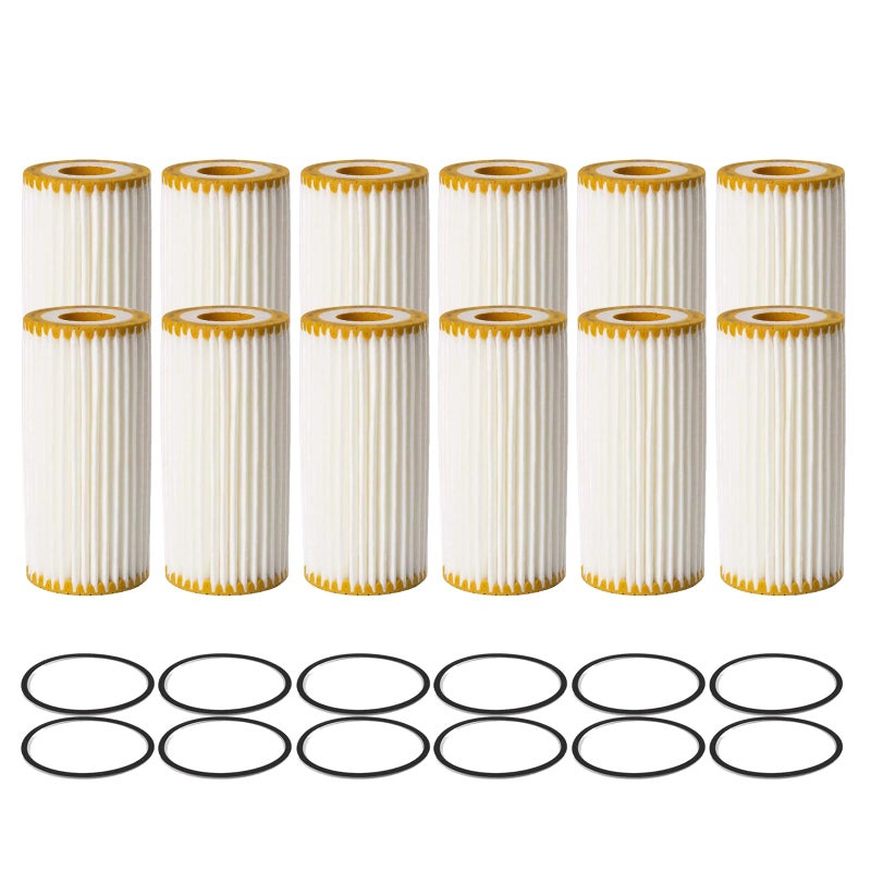 HU6013Z Engine Oil Filter Compatible with VW Golf Jetta Beetle Audi A3 A4 A6 S3 TT Quattro, Replaces # HU6013z 06L115562B, Pack of 4 - Image 1